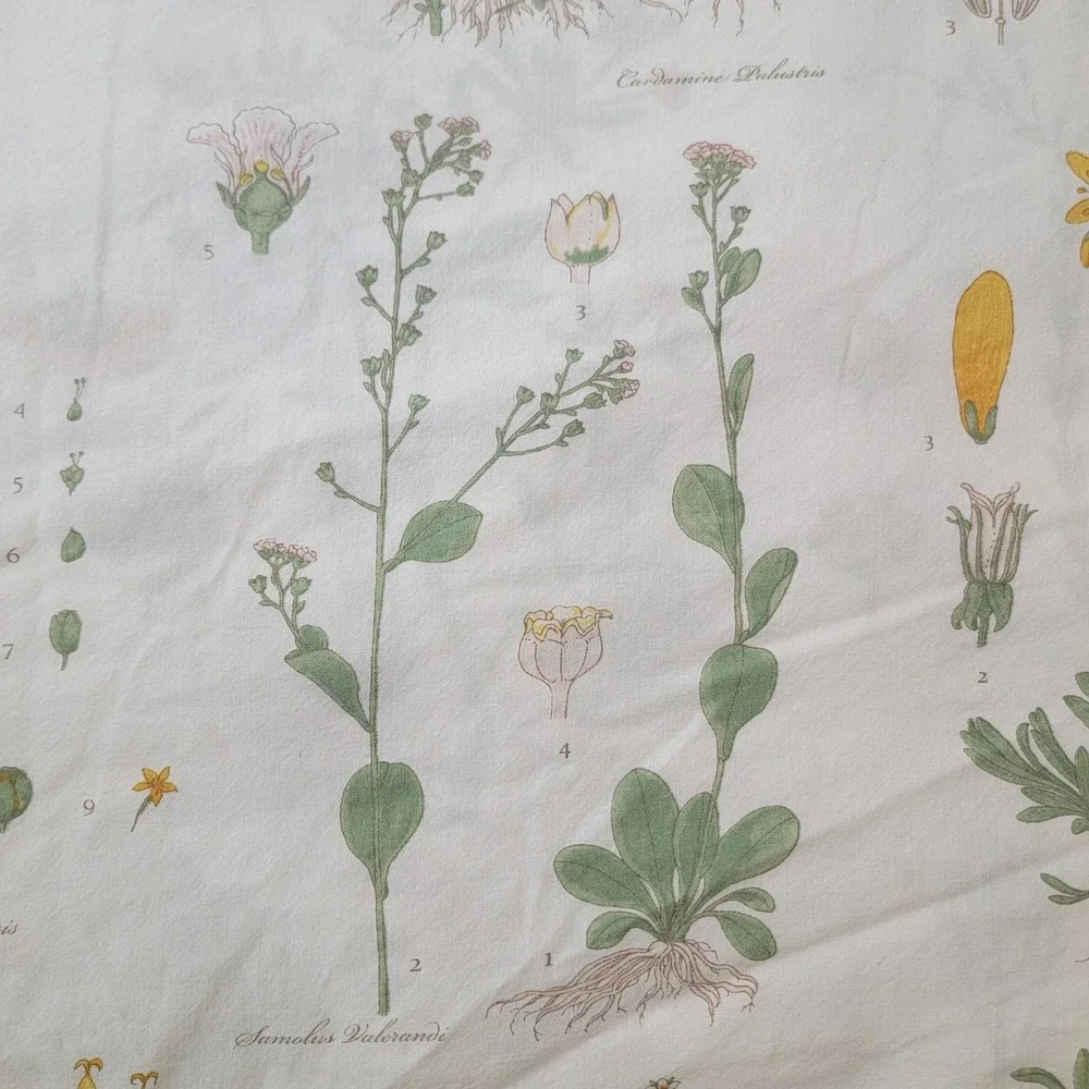IKEA STRANDKRYPA King Duvet Cover Botanical Wildflower Floral Print 100% Cotton